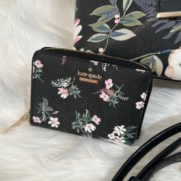 Kate Spade botanical Lottie and wallet set